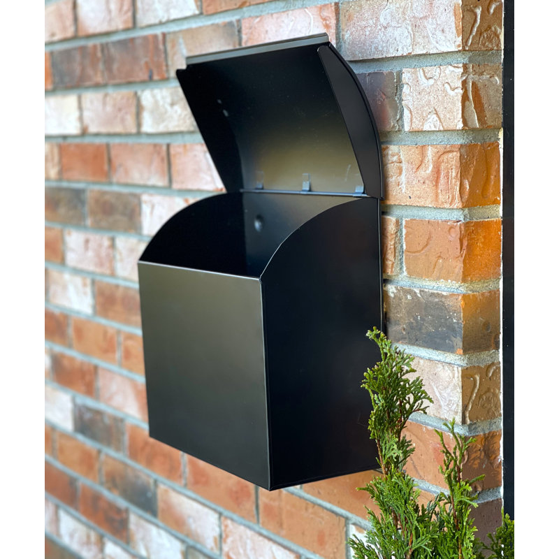 Steel Wall Mounted Mailbox, Black