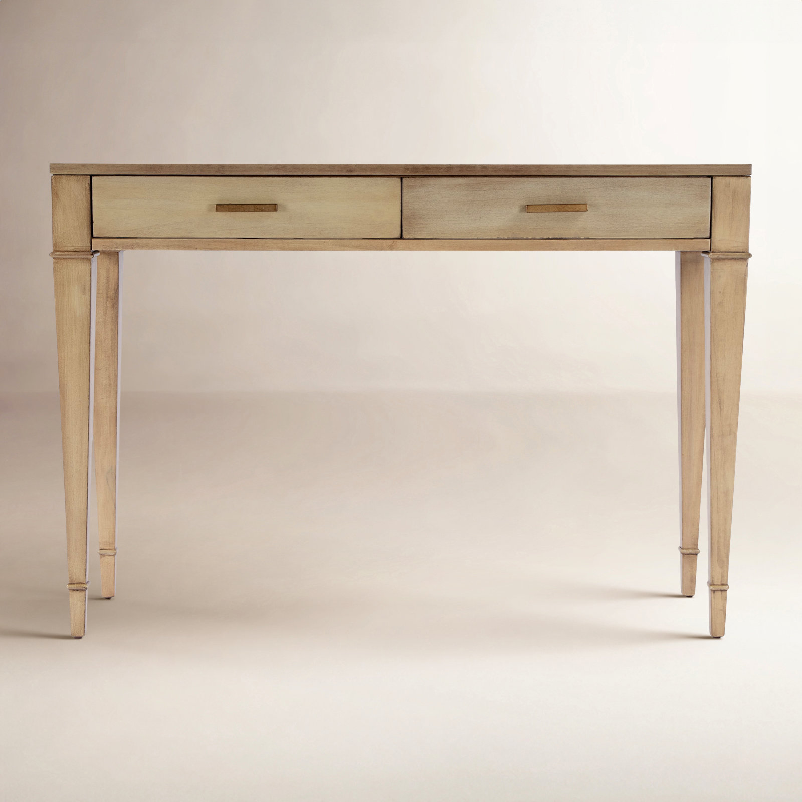 45" Console Table, Antique Beige