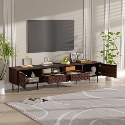 Modern 78" TV Stand For Tvs Up To 85", Entertainment Center TV Media Console Table With 2 Drawers And Cabinets
