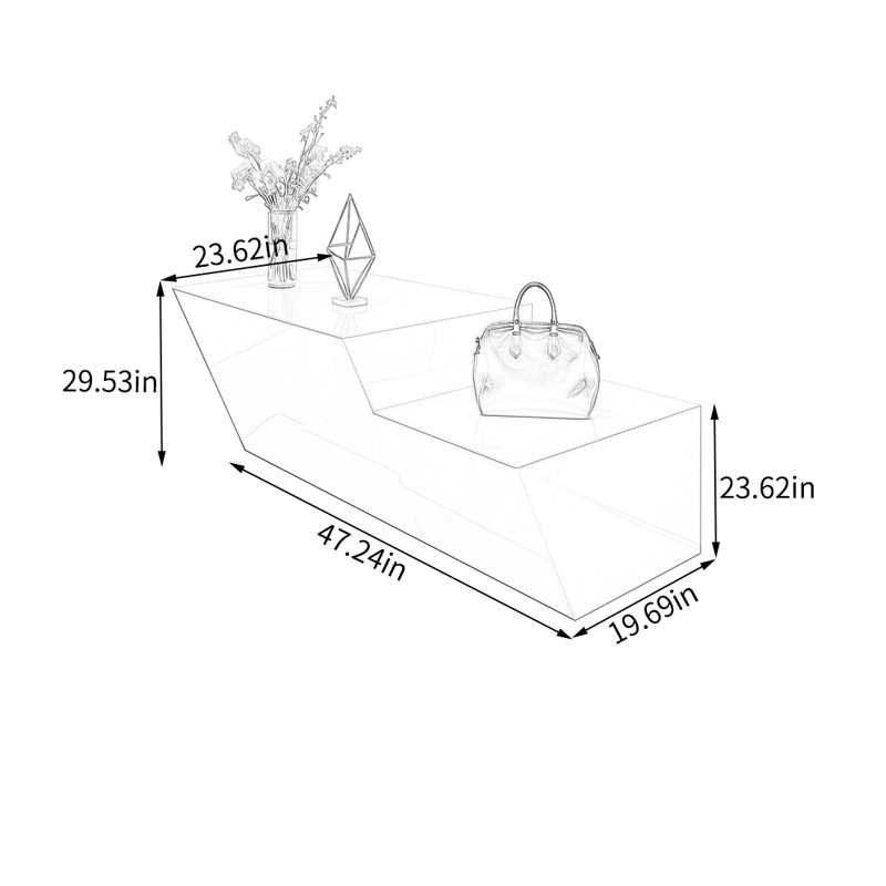 Table de présentation Minimalist, H 29,53 po x l 47,24 po x P 23,62 po