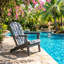 Chaise Adirondack pliante en polyéthylène haute densité l 27,8 po x P 31,5 po x H 34,7 po