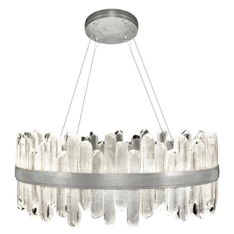 Lustre rond 30,5 po Lior, Argent, 3000