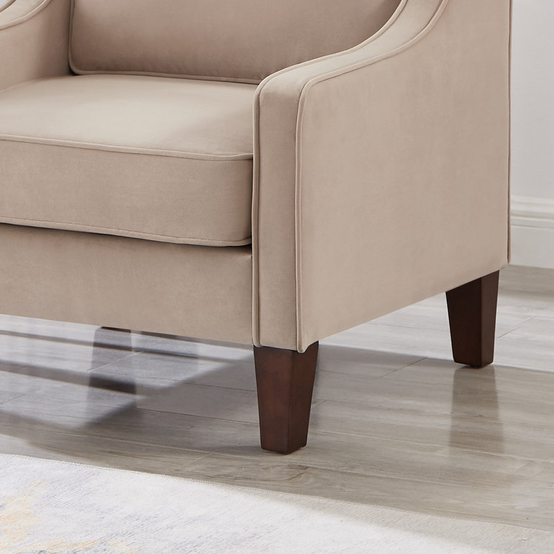 Canapé Vallen, H 34,25 po x l 29 po x P 29 po, Velours havane, 1