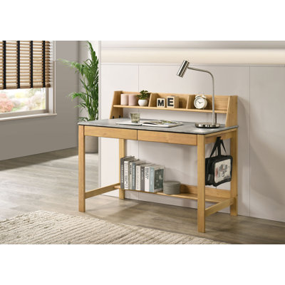 47.65" W Transitional Writing Desk, Yellow