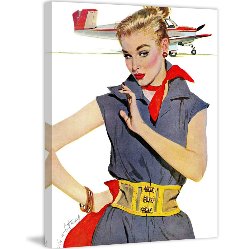 «The Girl Who Stole Airplanes», reproduction sur toile tendue, H 31 po x l 24 po