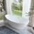 71" x 33" Freestanding Soaking Acrylic Bathtub-73719603