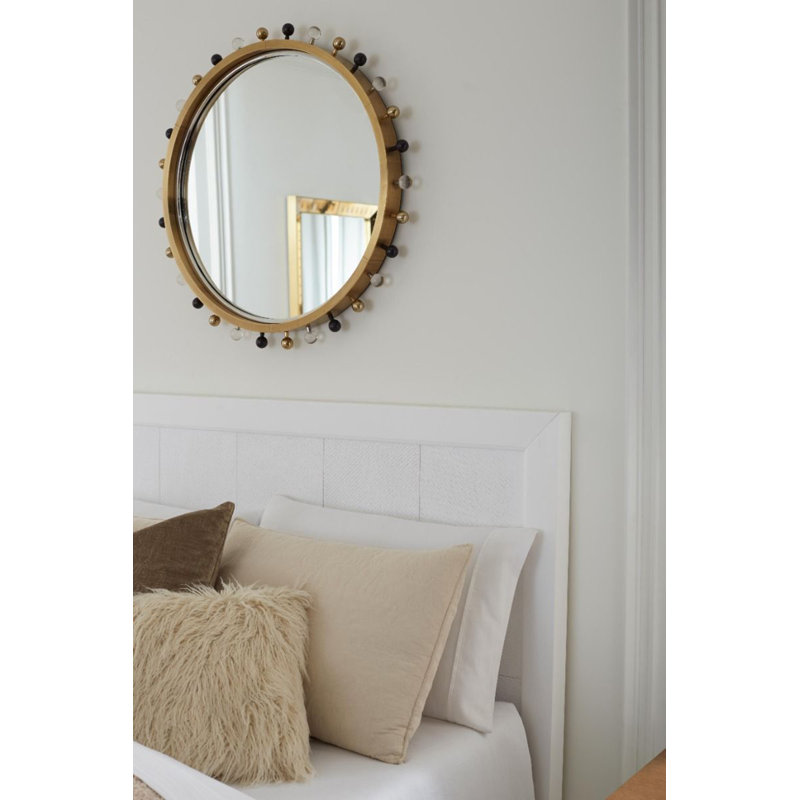 Zoe Round Brass Mirror