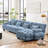 Modular Sectional Sofa Couch With Convertible Ottoman