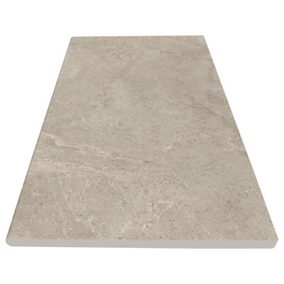 Mirello Greige 13 in. x 24 in. x 0.79 in. Matte Porcelain Stone Look Pool Coping Eased Edge (4.33 sq. ft./unit, 2 Pieces)