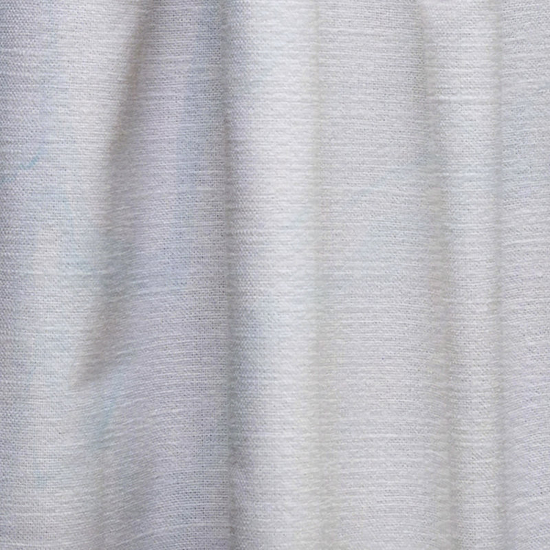 Panneau de rideau simple semi-diaphane avec passe-tringle Abstract, L 52 po x L 90 po, Blanc / Bleu