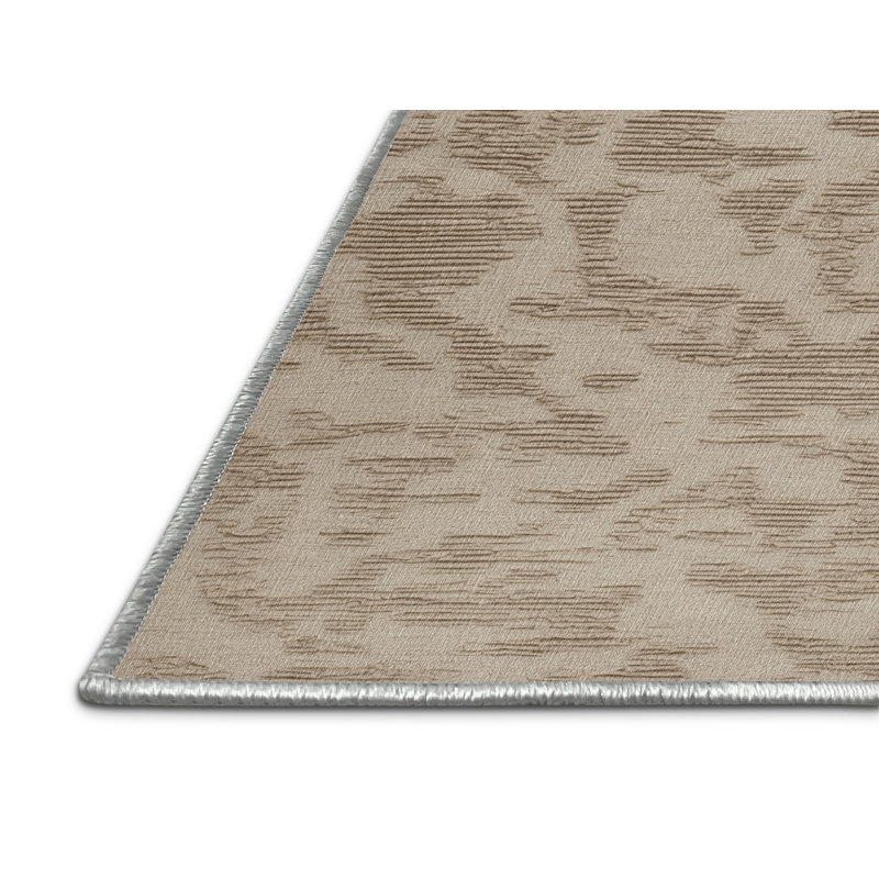 Tapis beige lavable à la machine, Rectangle 4pi x 6 pi