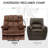 Manual Handle/Lever Recliner Chair with Sturdy Metal Support Frame, Extra Thick Padded Armrest & Built-in Phone Holder, Velvet Recliner for Living Room, Bedroom, Home Theater-Brown-1146680715-1164331483-1164488785
