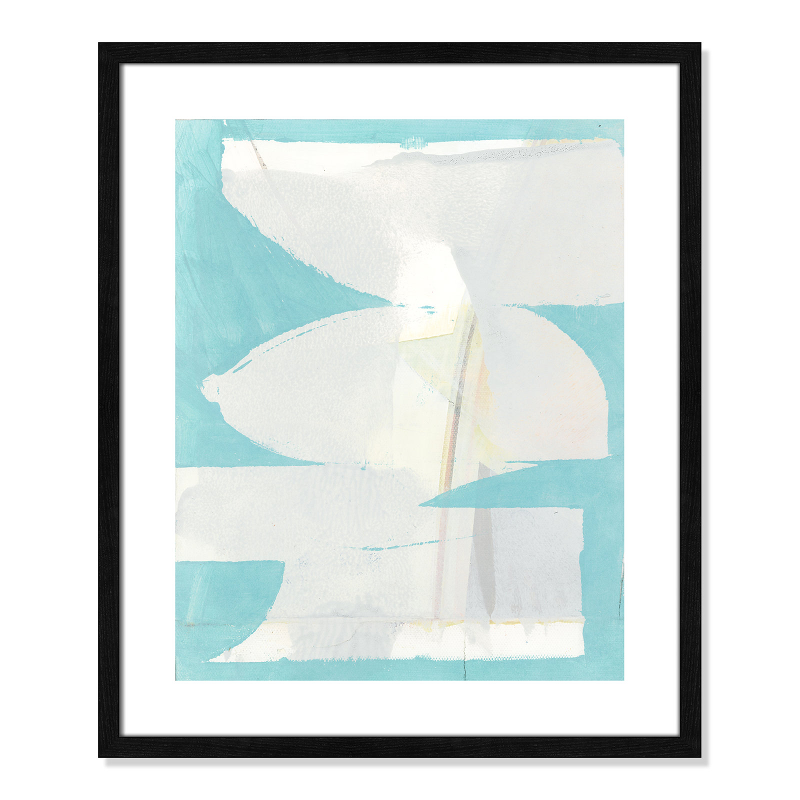Nara "Carve I" Painting, 25.5" H x 21.5" W x 0.75" D, Black Framed Paper