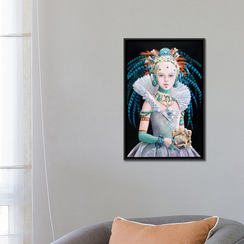 « regina maya », impression sur toile, H 26 po x l 18 po x P 1,5 po, Toile tendue, Pas de tapis