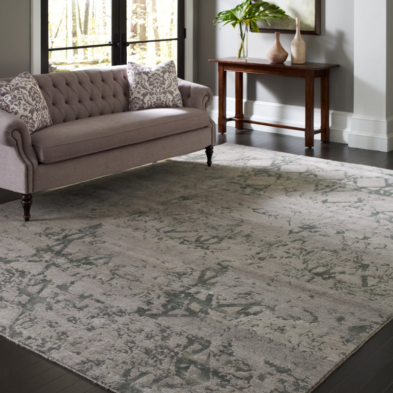 Area Rug in Gray, Rectangle 4' x 6'
