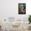 Giclée encadrée Wild Wild Jungle Cat, design par Petal Prints Design