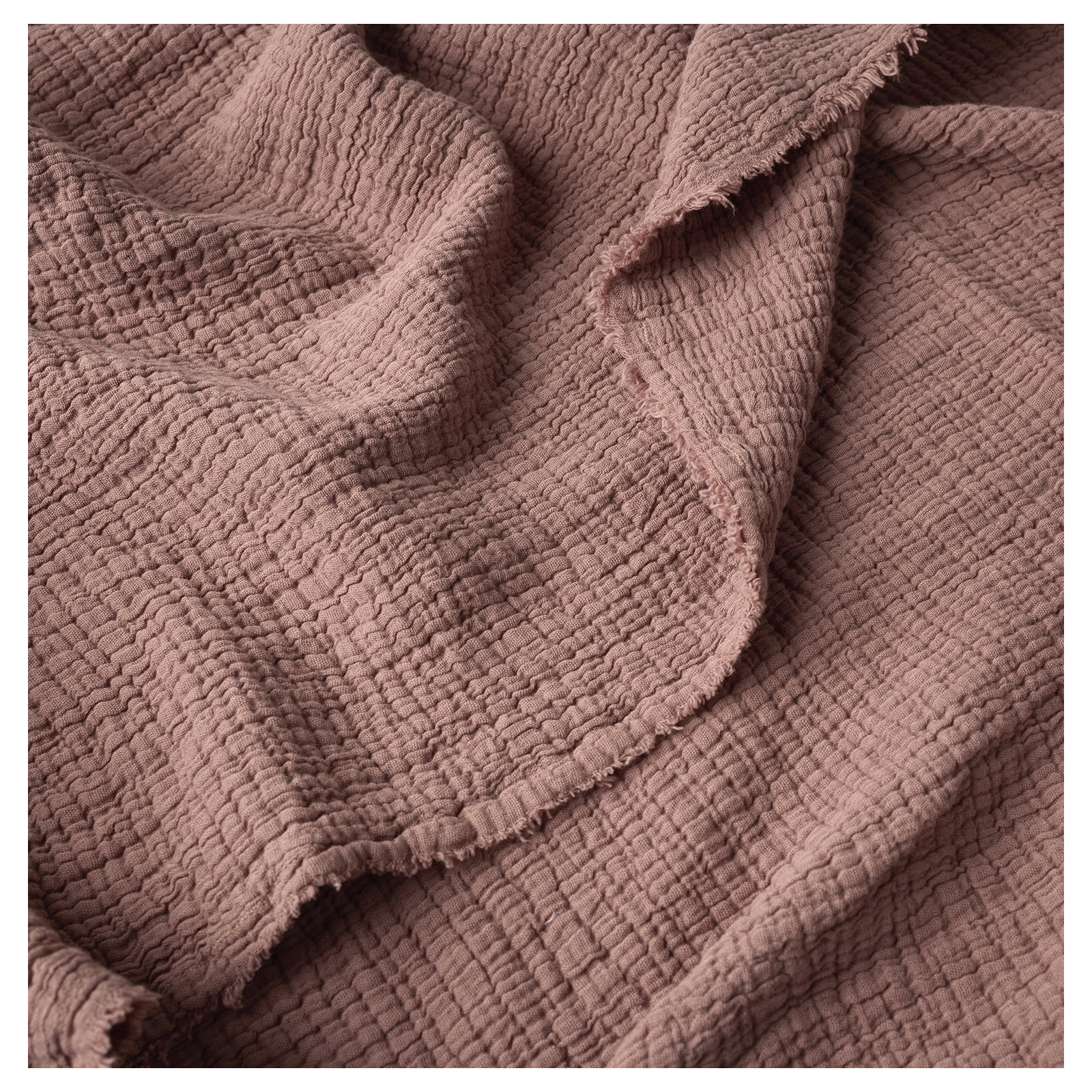 Topanga Matelasse Cotton Throw Blanket, Throw, Plum Blossom