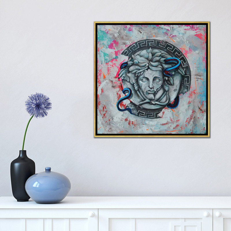 «Cotton Friends» par Carol Robinson - Art textuel, Toile avec cadre argenté, Pas de tapis, H 26 po x l 26 po x P 1,5 po