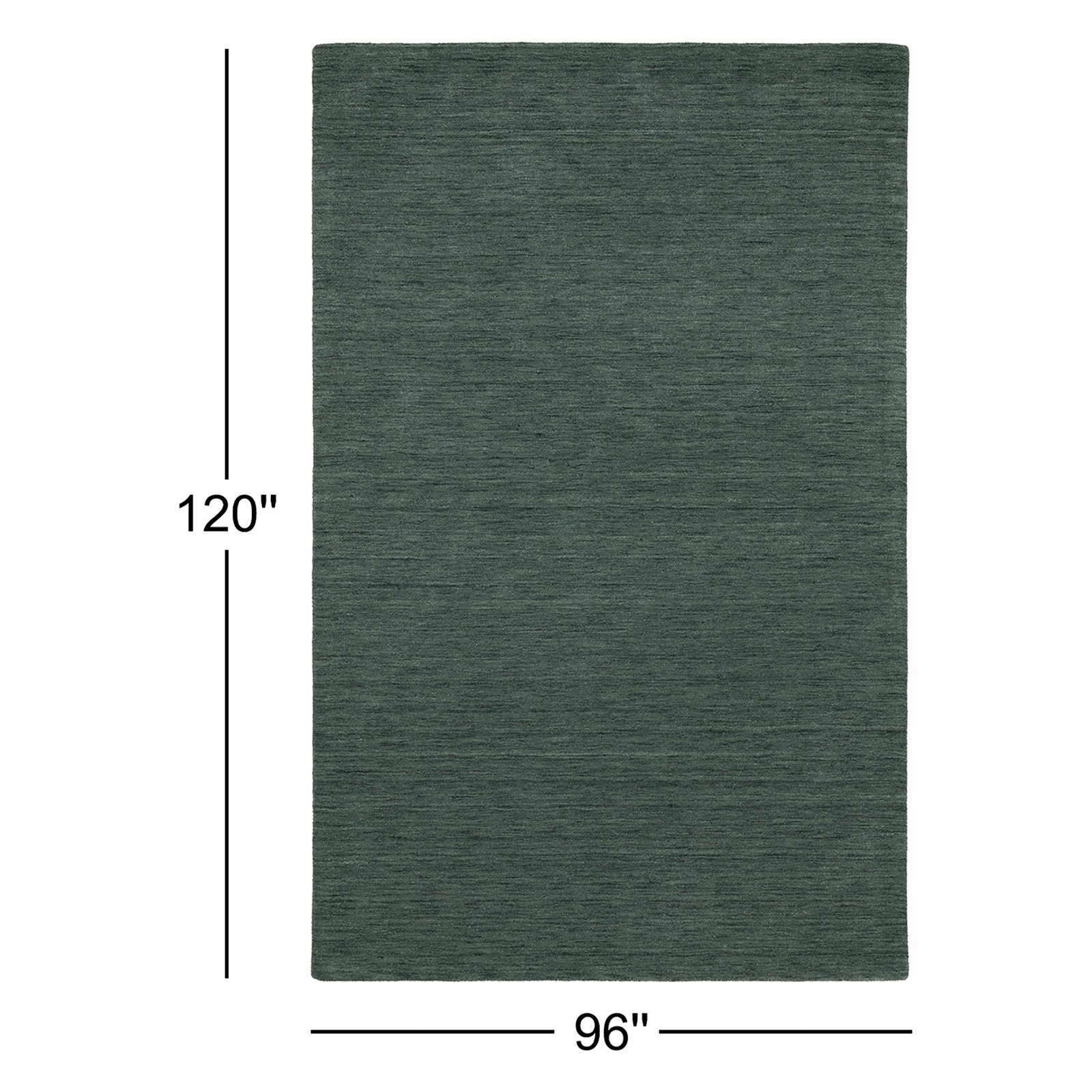 Yolandi Teal Hand-Tufted Wool Rug, Rectangle 8' x 10'