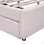 Lit plateforme tapissier grand avec lit gigogne simple Teddy-956714922-956714932