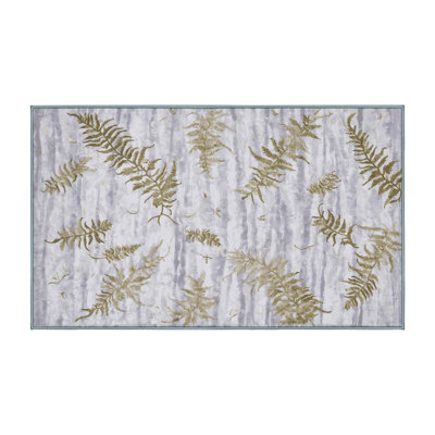 Tapis bleu soyeux et moelleux