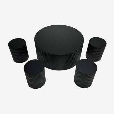 Ensemble de 5 tables basses Wave Stripe