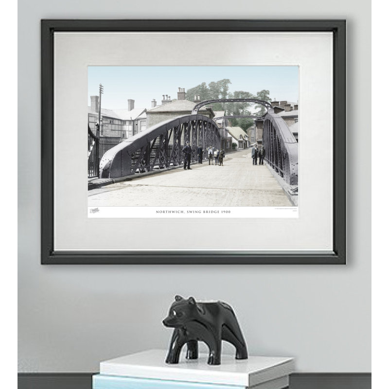 Northwich, Swing Bridge 1900 - Single Picture Frame Print, 40cm H x 50cm W x 2.3cm D