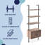 Bibliothèque échelle industrielle en bois à 4 tablettes avec armoire et structure métallique Mireille-1552928714