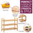 9 Pair Stackable Solid Wood Shoe Rack