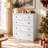 29.5" W Modern 4 Drawer Dresser, Drawer Chest, Wooden Storage Dresser for Closet and Living Room, White-1690395908