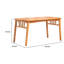 Table de salle à manger extérieure avec trou pour parasol Heno, 59 po, brun clair