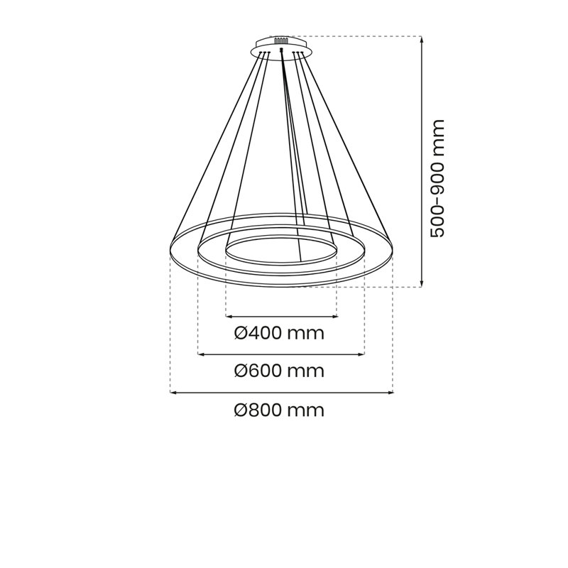 Bradstreet 3 - Light LED Geometric Pendant, Gold