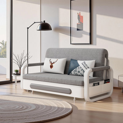 3-in-1 Convertible Sofa Bed with Storage, Double Sleeper Chair with Metal Frame & High Weight Capacity, Ideal for Living Room and Bedroom – Available in 128 cm and 158 cm,Fast Dispatch From UK Warehouse — 2 Working Days//Deliver within 3-5 working days.