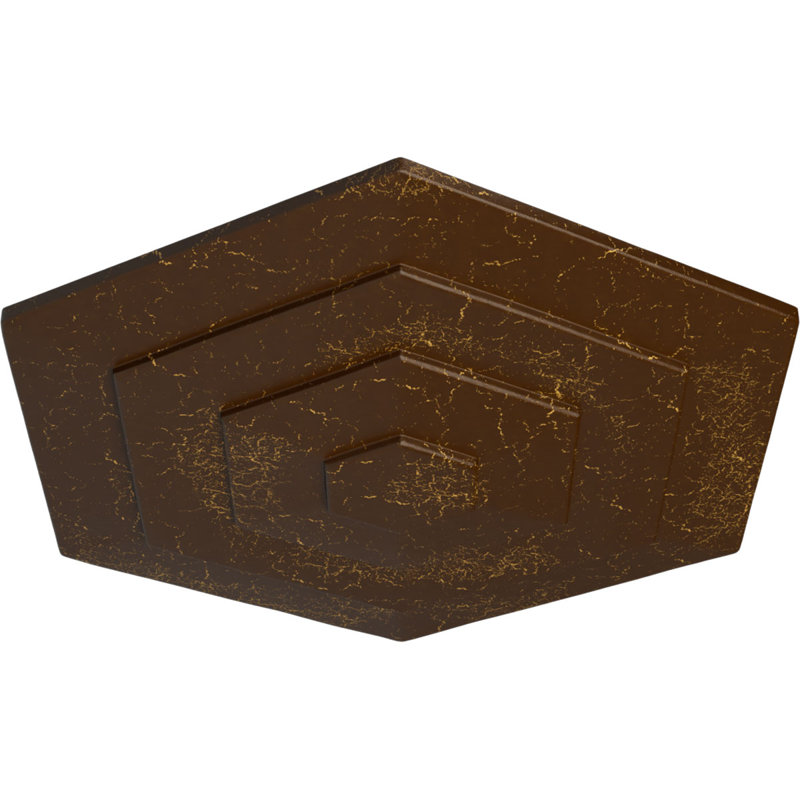 Médaillon de plafond 23 1/4 po x P 7/8 po Woodruff, Craquelure racinette