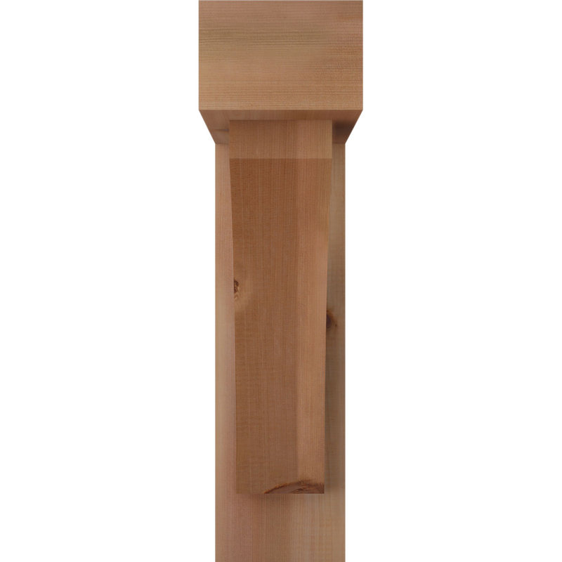 Thorton Block Bracket with Offset Brace, 24 x 20, 6"W Western Red Cedar (Rough Sawn)