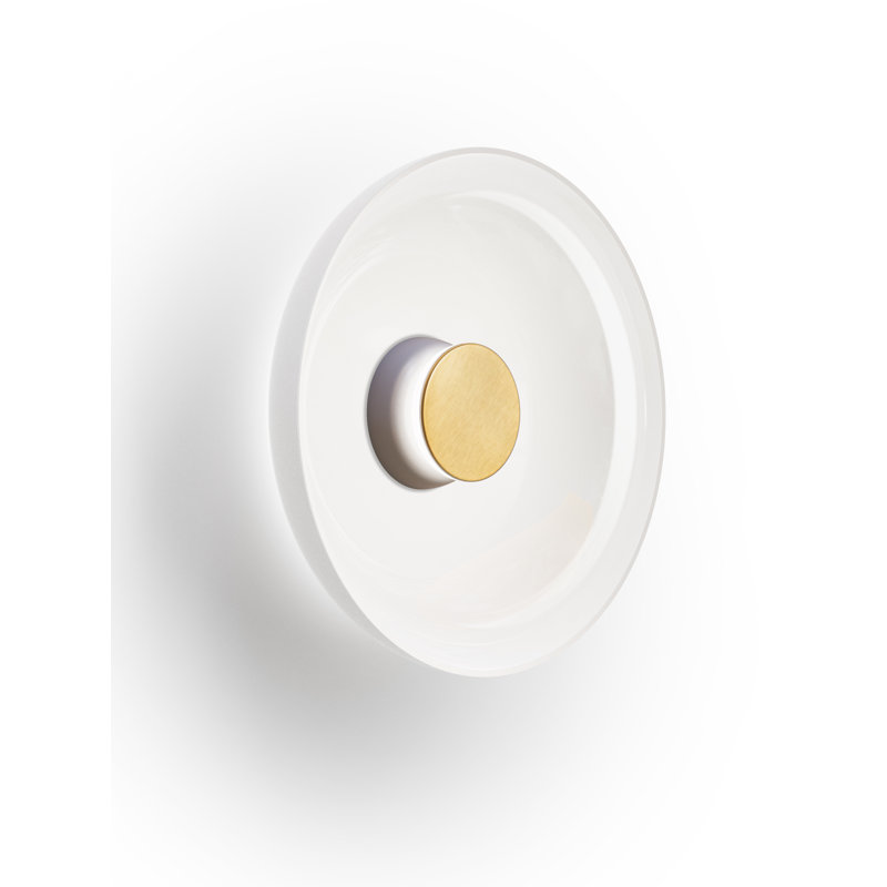 Totem Sconce Glass, Gray/Brass