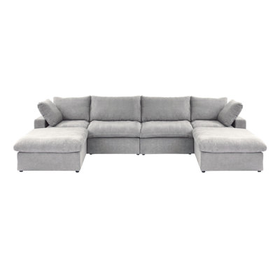 Kenda Ellerie 6 - Piece Upholstered Sectional by Ebern Designs