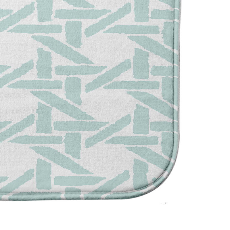 Hess Non-Slip Bath Mat, 17" W x 24" L, Blue