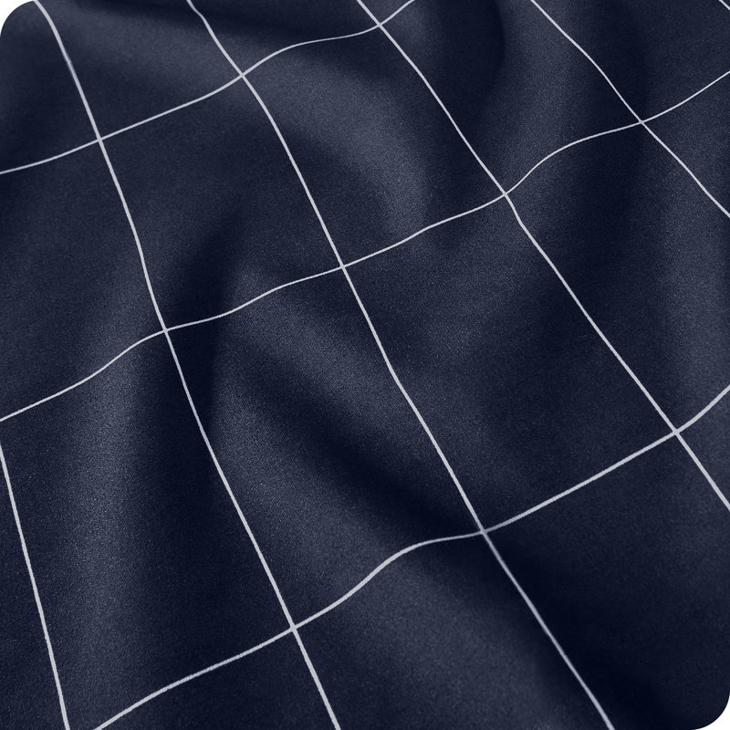 King Size Midnight Grid Microfiber Deep Pocket Sheet Set