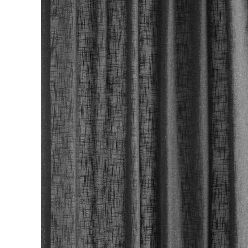 Clem Heavy Faux Linen Light Filtering Curtains For Bedroom & Living Room Curtains - Single Panel Drapes, 50" W x 96" L
