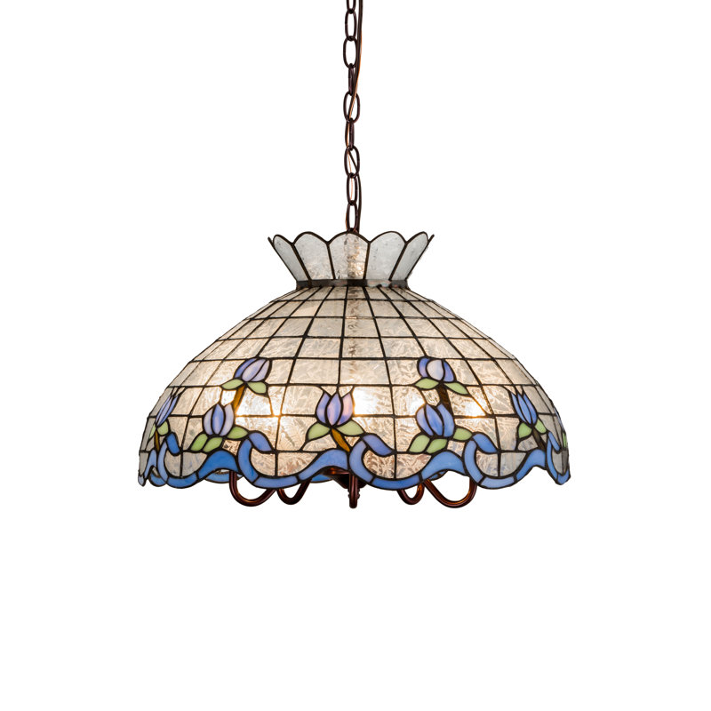 Meyda Tiffany & Stained Glass Pendant, Ice Blue/Sapphire 