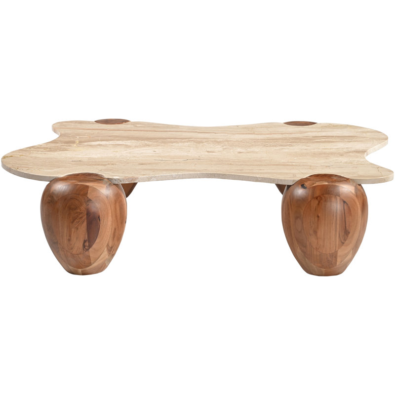Table basse Liona Danise, Beige/brun