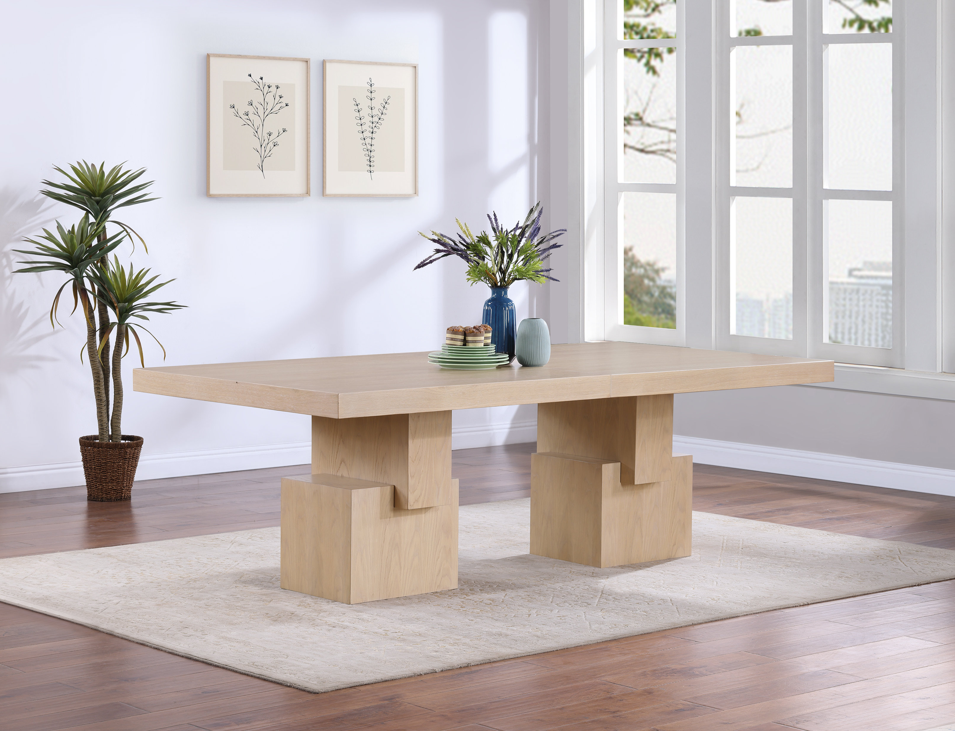 George Oliver Anzio Rectangular 96'' L x 48'' W Dining Table - Wayfair ...