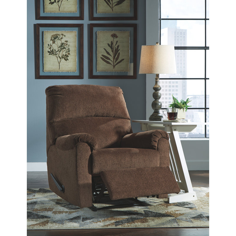 Pinegar Upholstered Recliner, Chocolate Polyester
