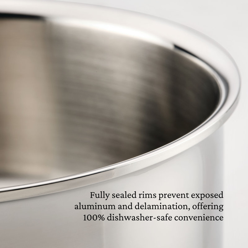 Probond® Luxe 4-quart Professional Clad Stainless Steel Saucepan With Lid 