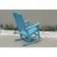 Chaise berçante d'extérieur avec dossier à lattes bleu marine-1438593893