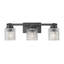 Meuble-lavabo 3 lumières noir mat 22,75 po Cisca-626601163