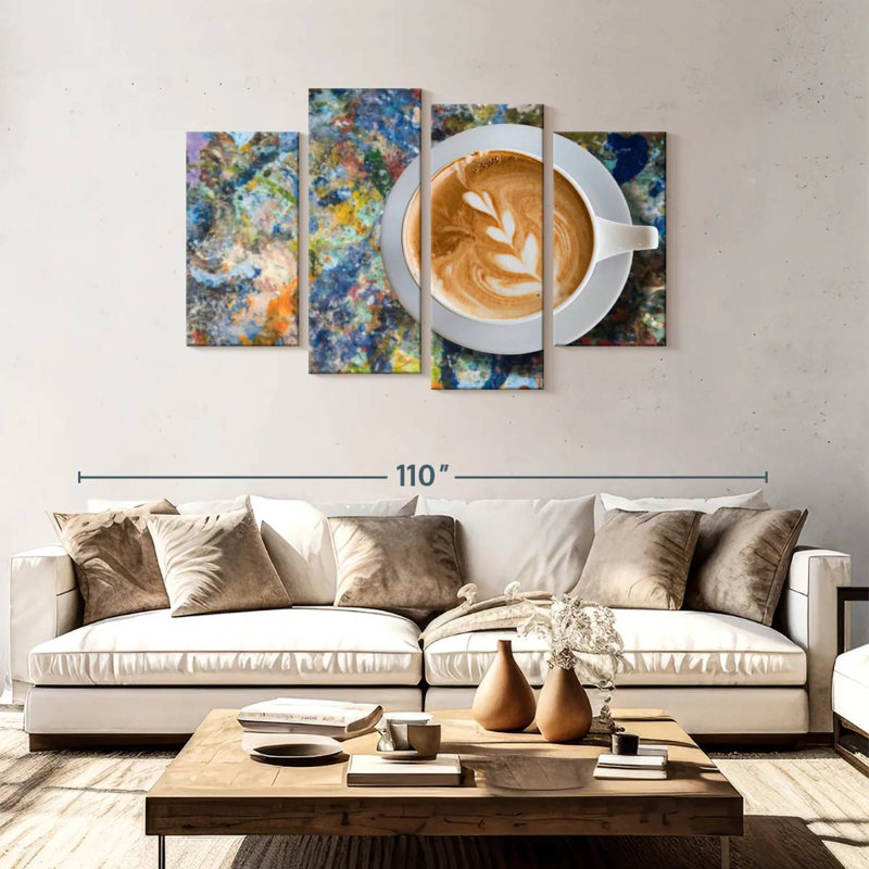 Yarlin Creative Latte Coffee, 48" H x 75" W