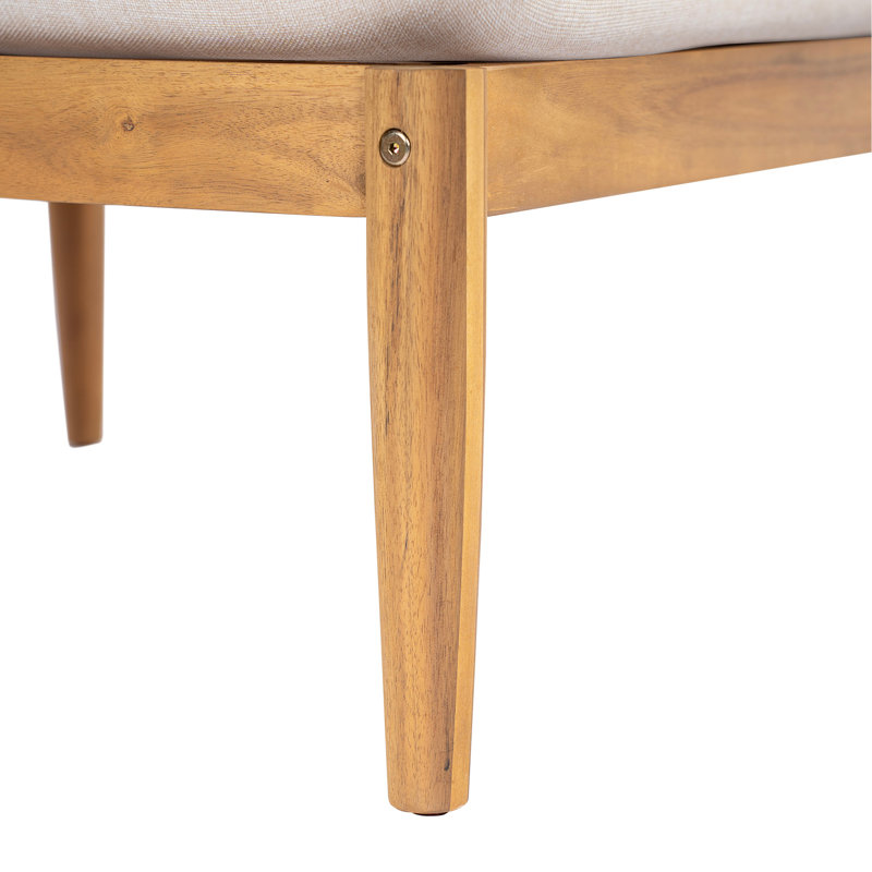 Repose-pieds d'extérieur en bois d'acacia