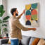 Chromatic Geometry Mid-Century - Wrapped Canvas-1591374088-1591374128